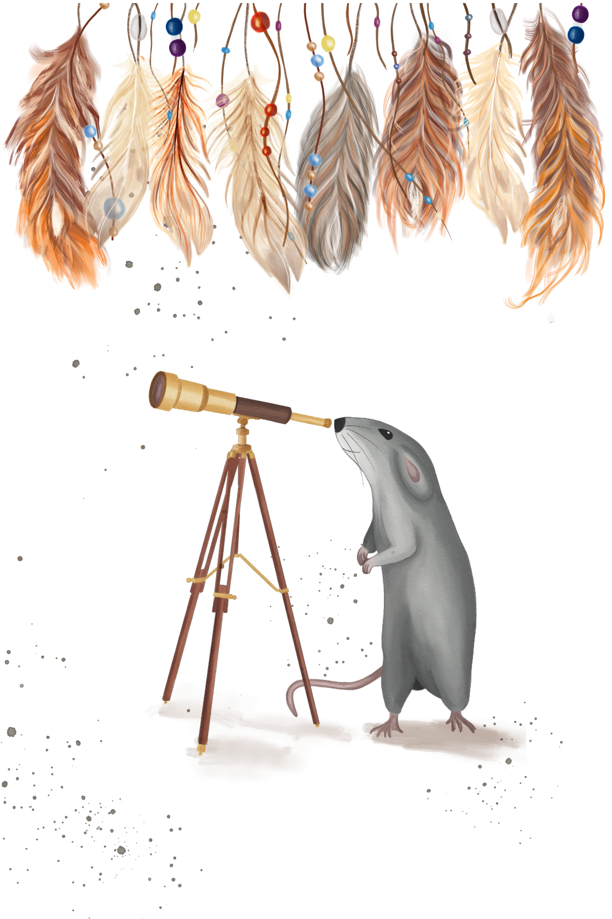 Afie Art. Watercolor illustrations, animal portraits and seamless patterns